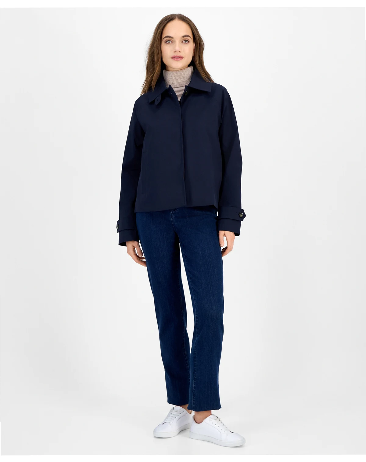 Women's Short Single-Breasted Trench Coat, Exclusively at Macy's