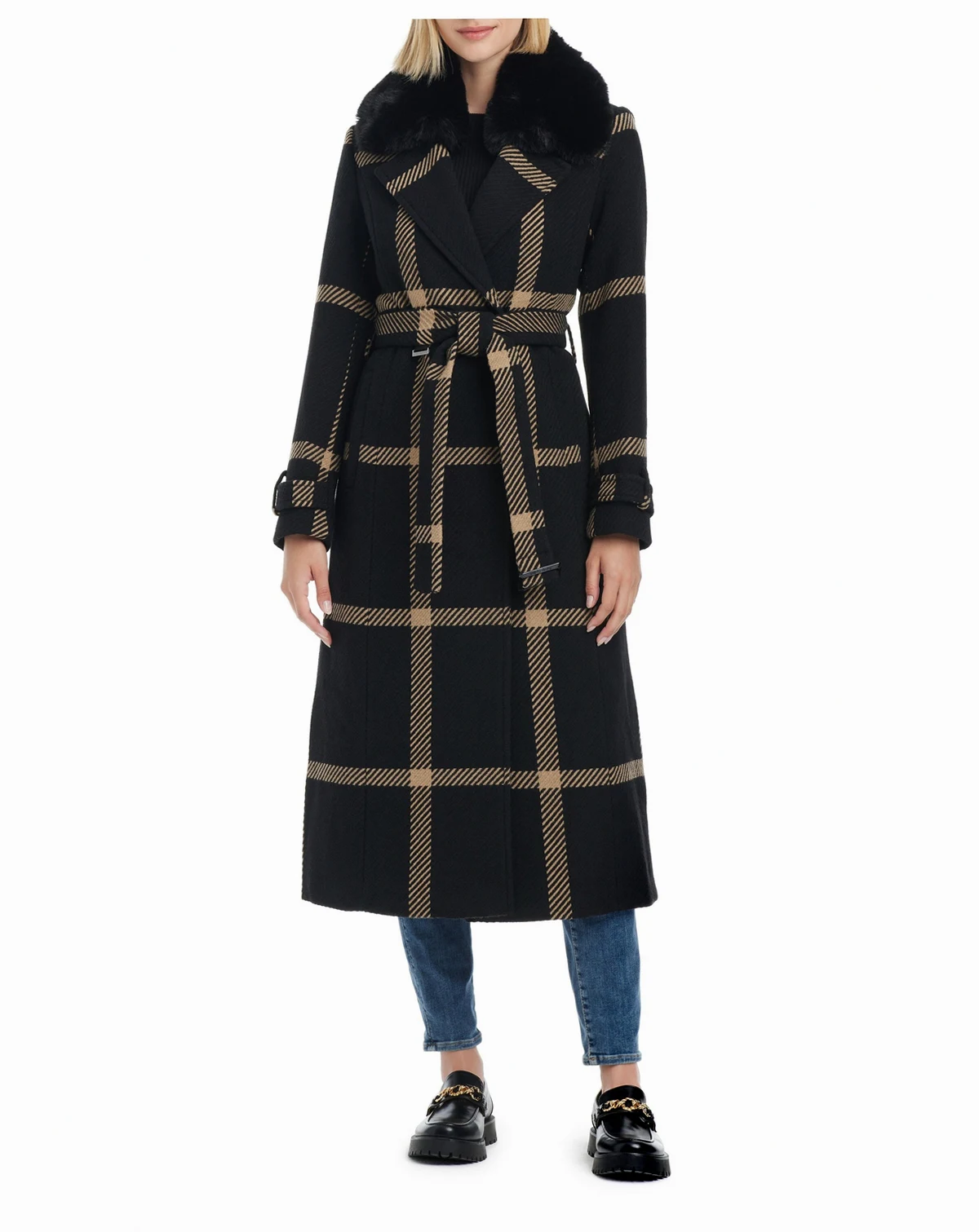 Women's Double-Breasted Maxi Wool Blend Coat