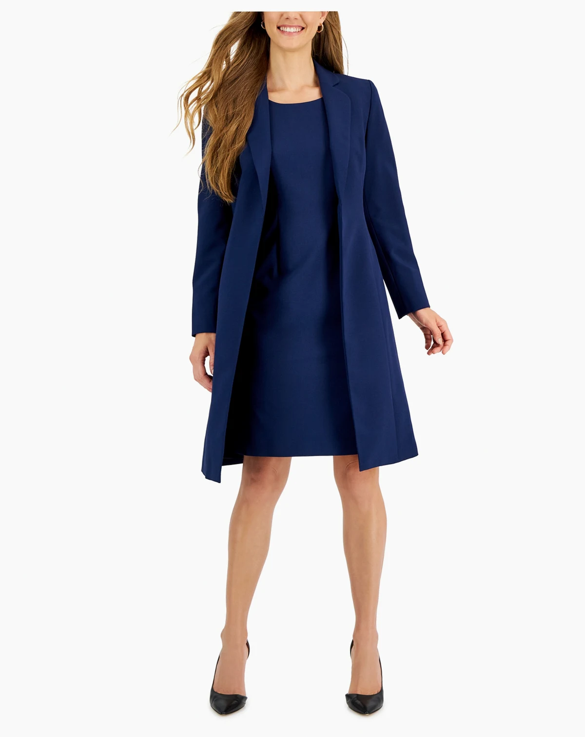 Women's Crepe Topper Jacket & Sheath Dress outfit, Regular and Petite