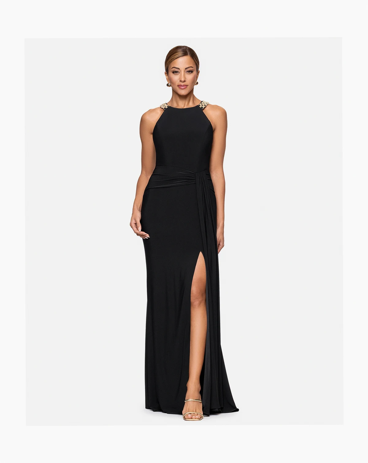 Petite Sleeveless Halter Neck Dress