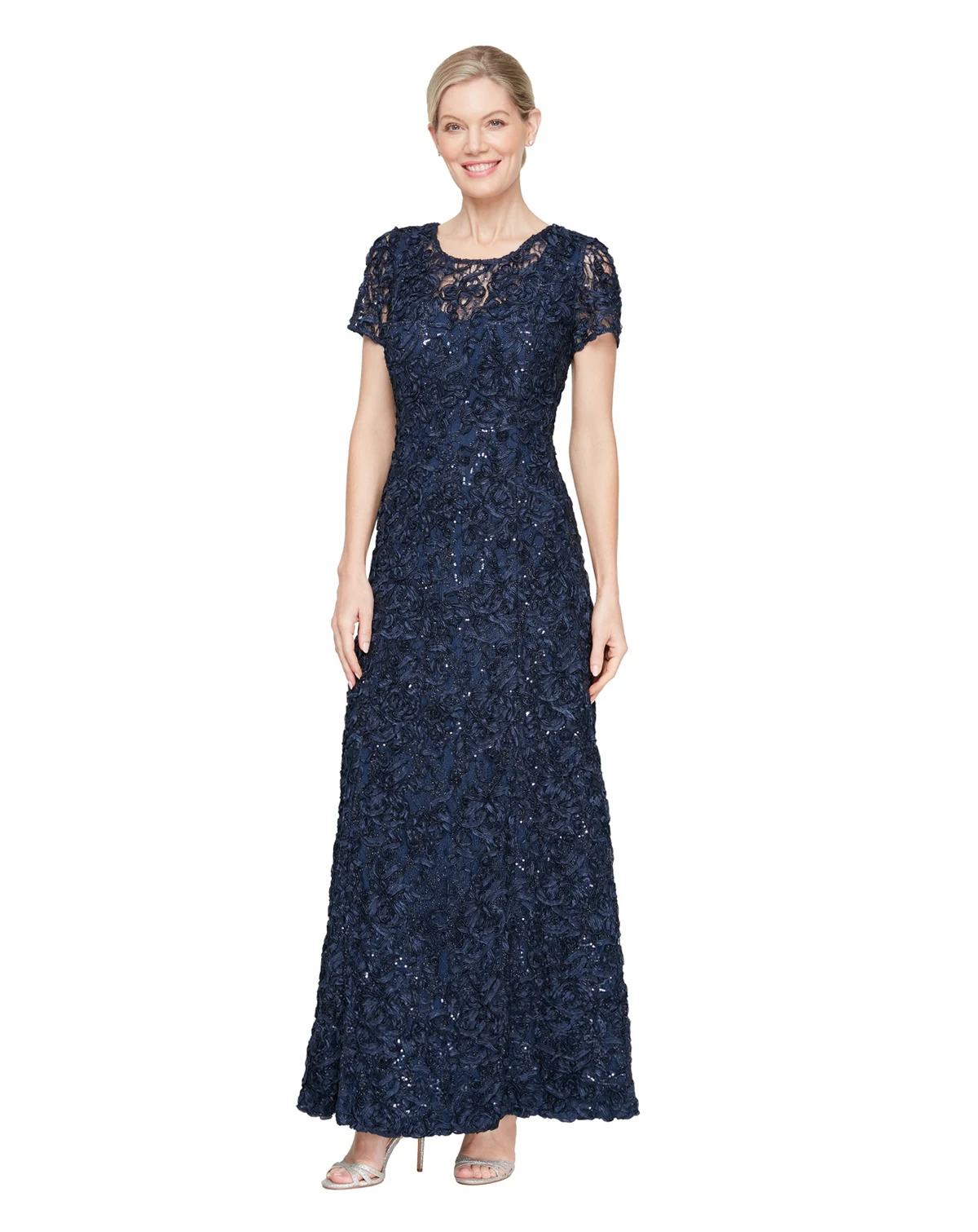 Petite Soutache Sequin A-Line Dress