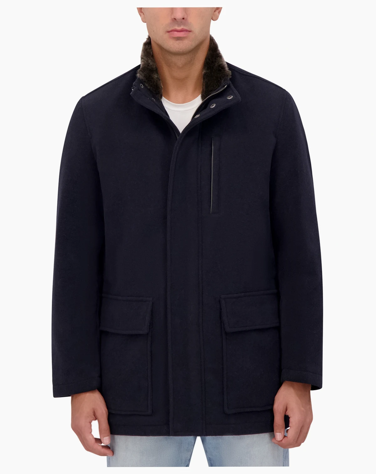 Men's Wool Plush Car Coat