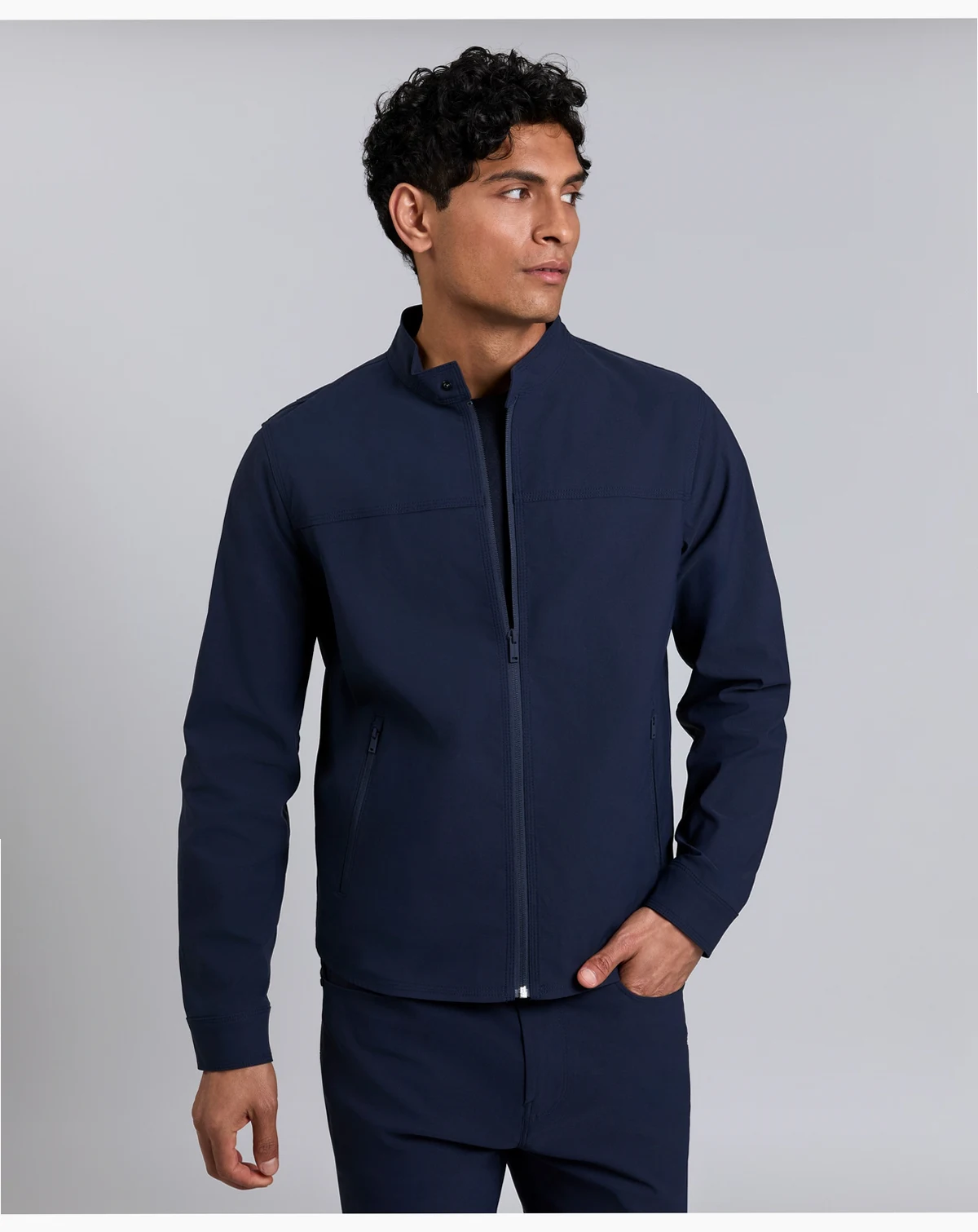 Kennth Cole Men's Flex Water-Resistant Full-Zip Utility Jacket