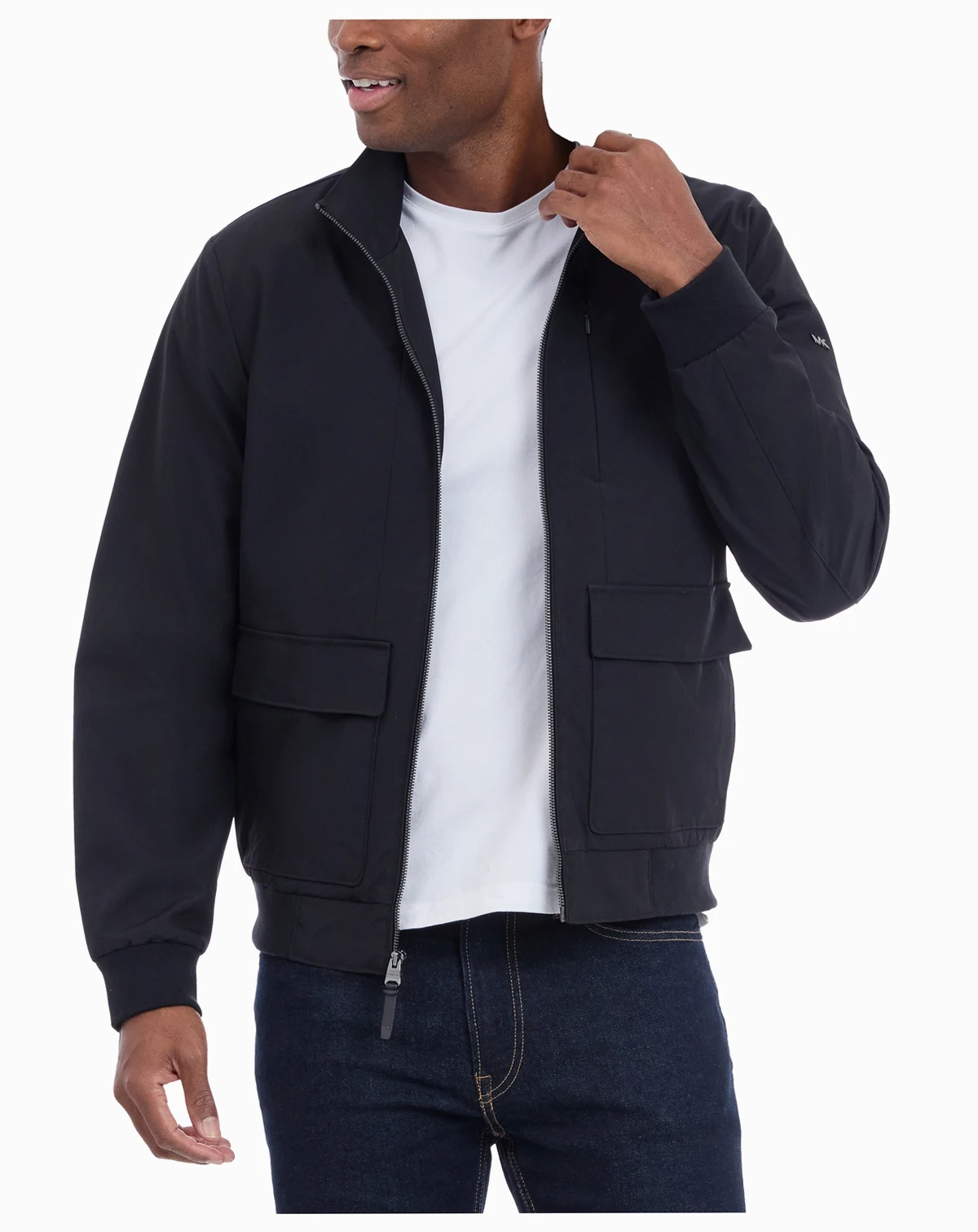Men's Solid-Color Stand-Collar Hipster Jacket