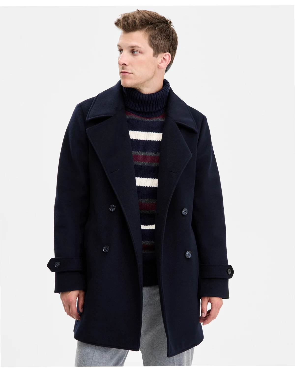 Men's Modern Fit Peacoat