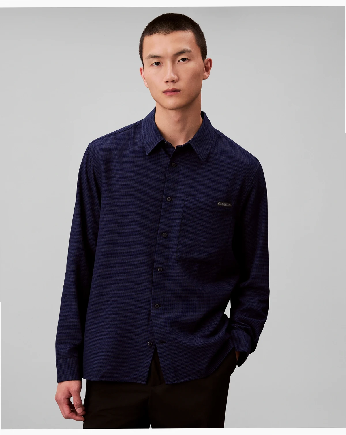 Men's Classic-Fit Yarn-Dyed Houndstooth Shirt