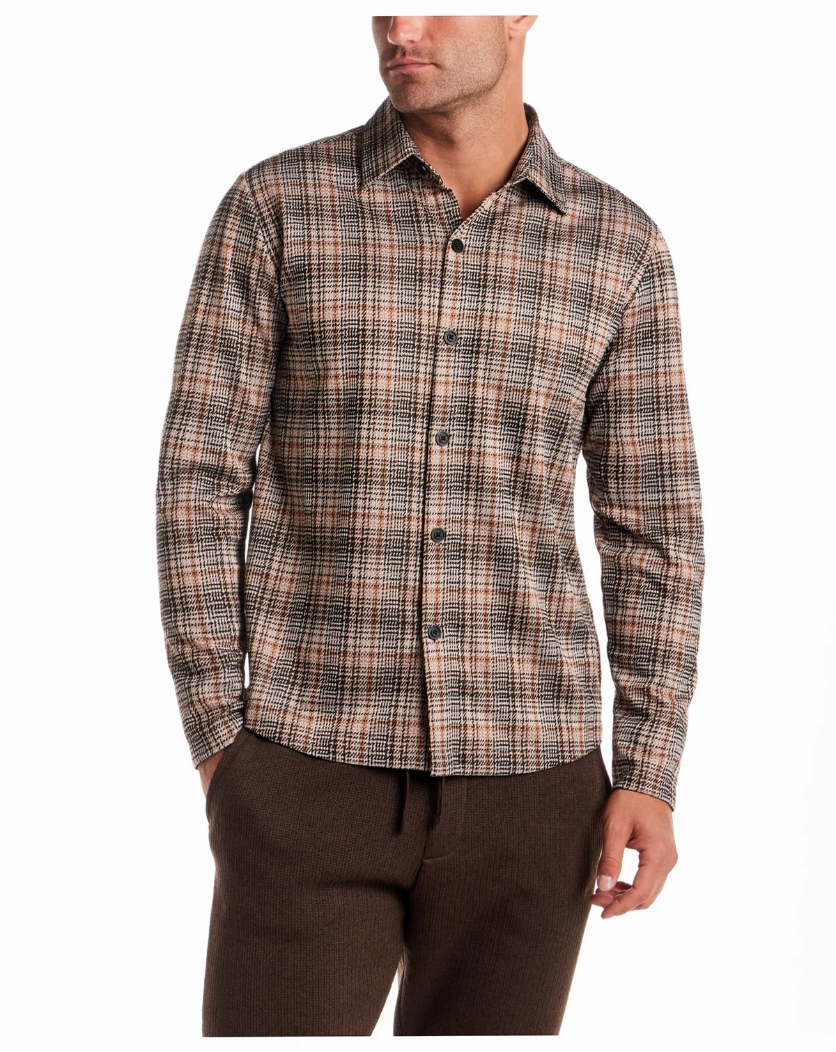 Men's Long Sleeve Bold Plaid Shirt
