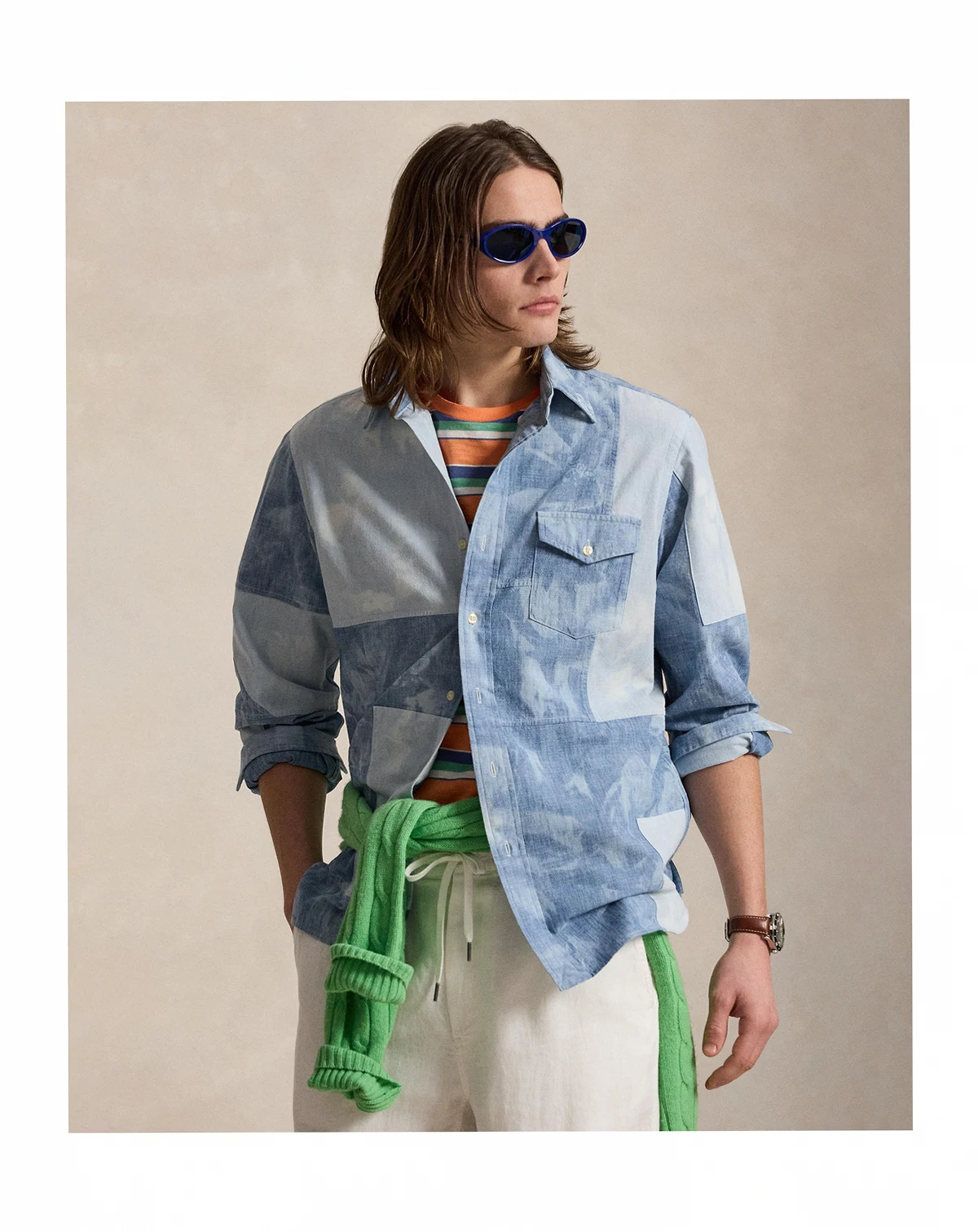 Men's Long-Sleeve Chambray Classic Shirt