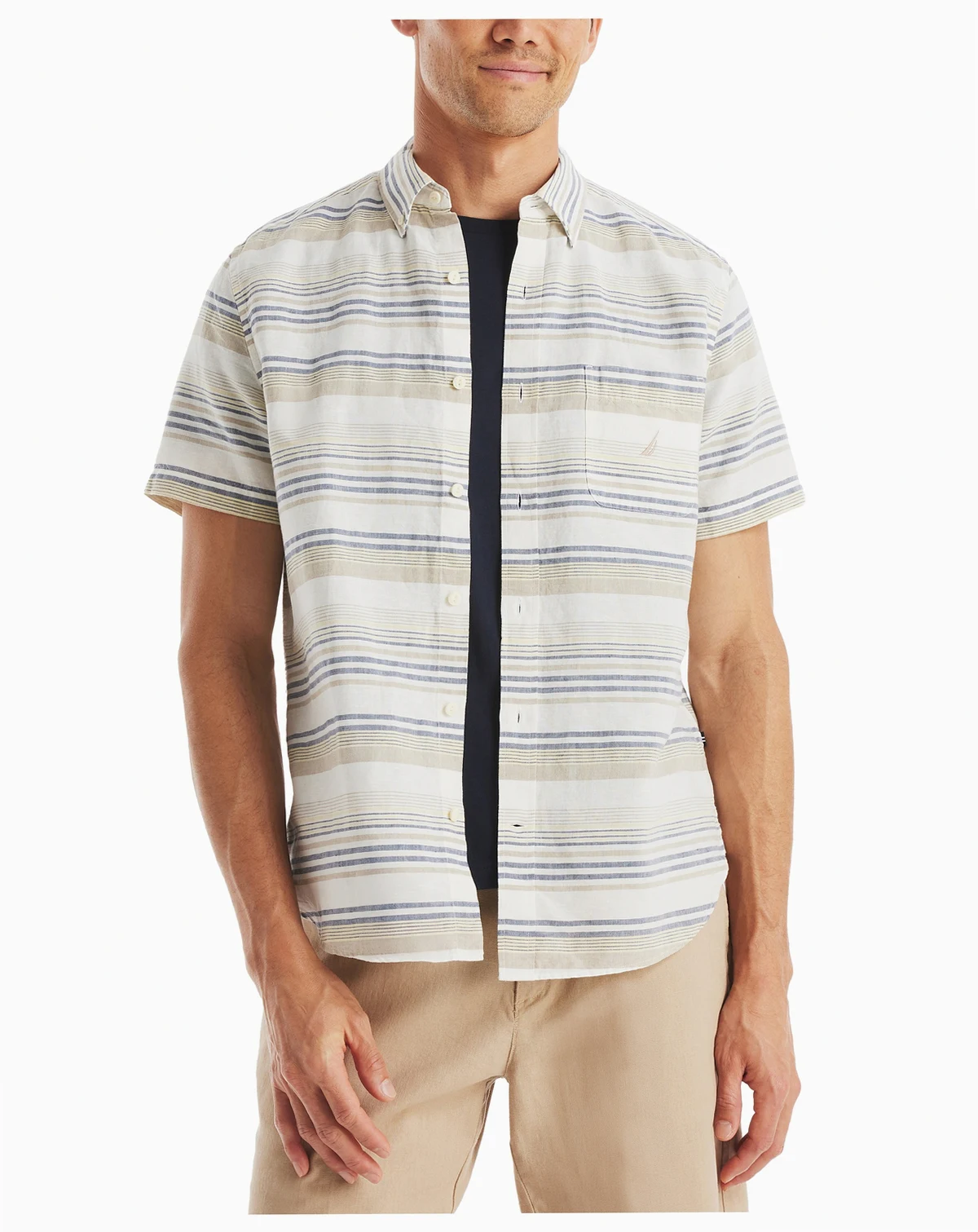 Men's Stripe Short-Sleeve Shirt