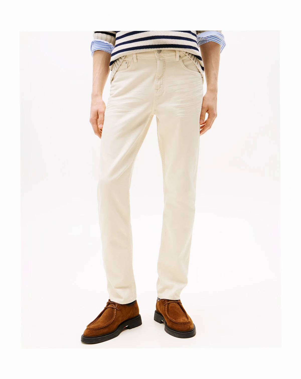 Men's Straight-Fit Denton Garment Dyed Denim Pants