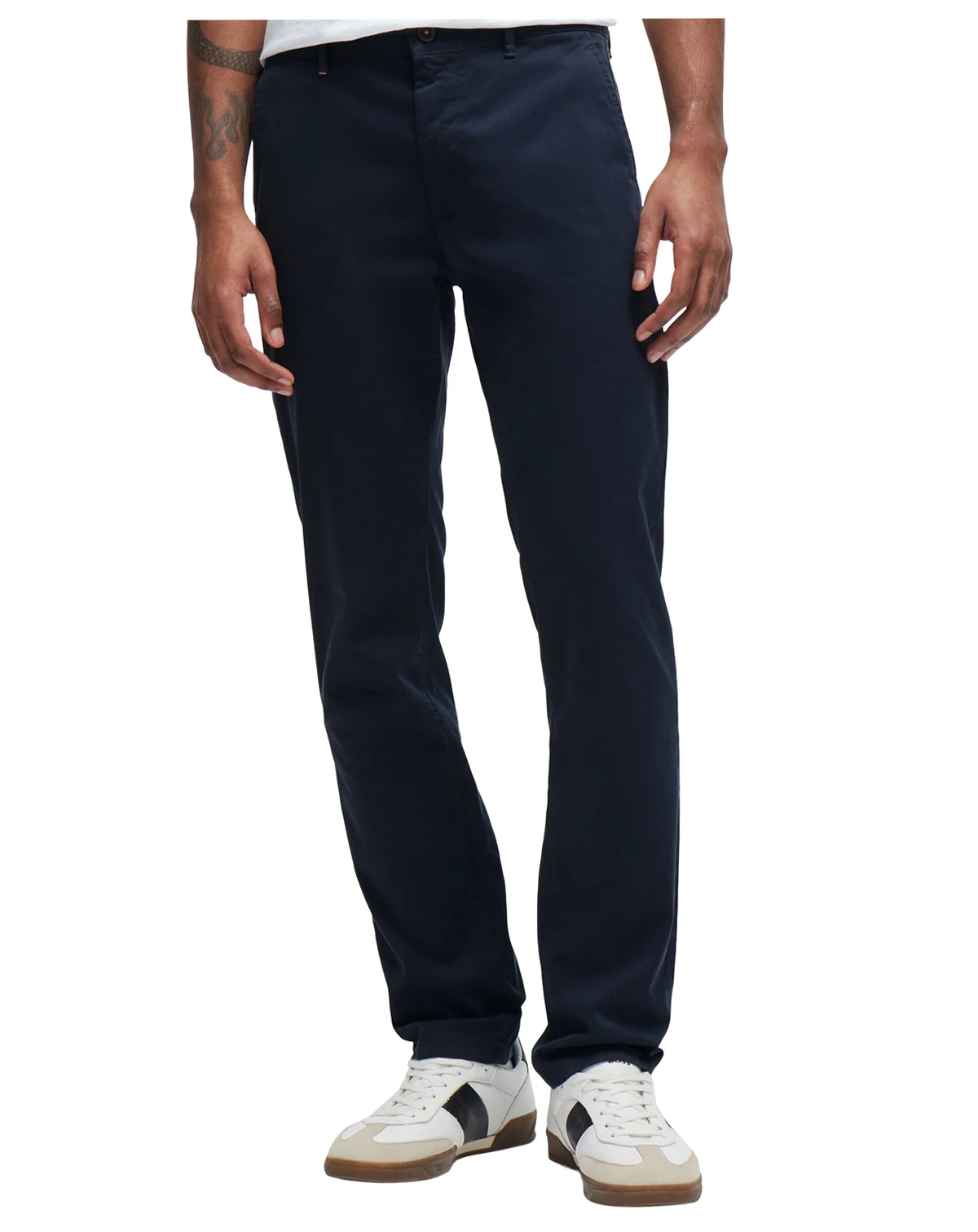 Men's Stretch-Cotton Satin Slim-Fit Chinos