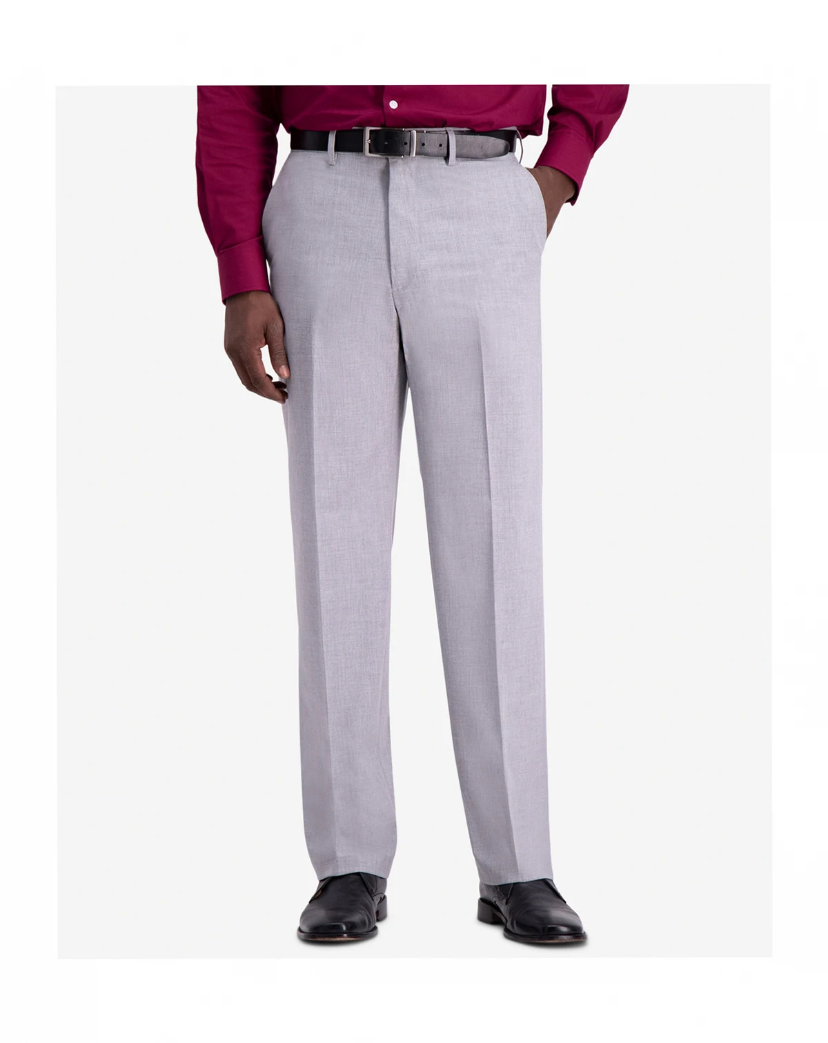 JMH Men's 4-Way Stretch Classic Fit Flat Front Dress Pant