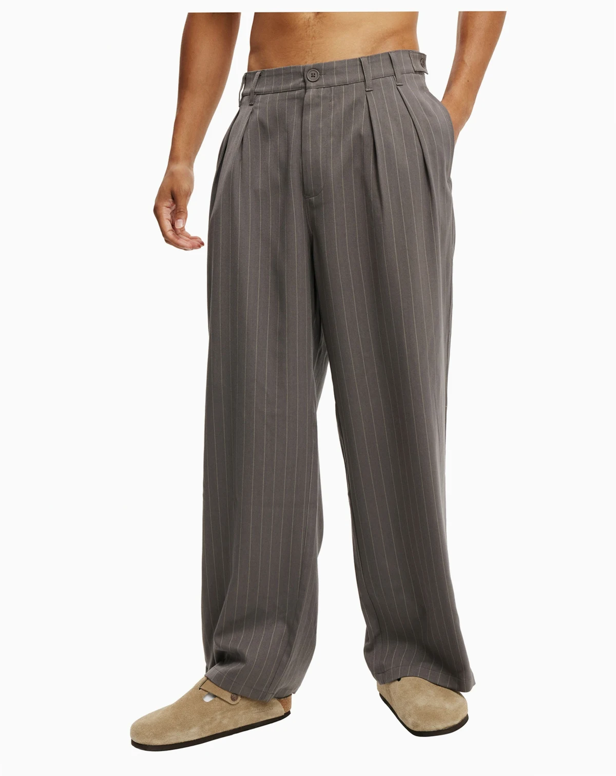 Men's Super Baggy Pleated Pants