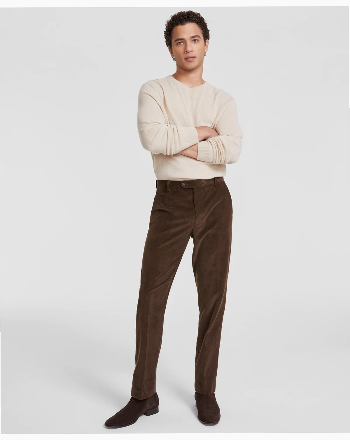 Men's Modern-Fit Solid Corduroy Pants