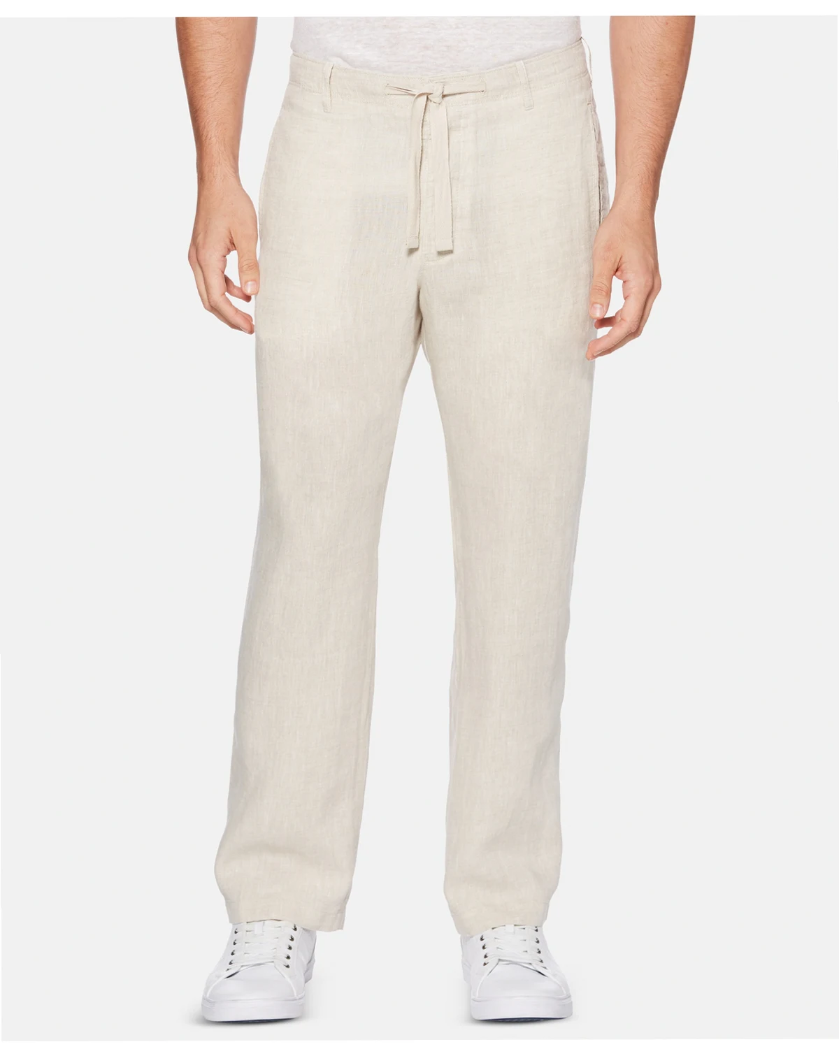 Men's Regular-Fit 100% Linen Drawstring Pants