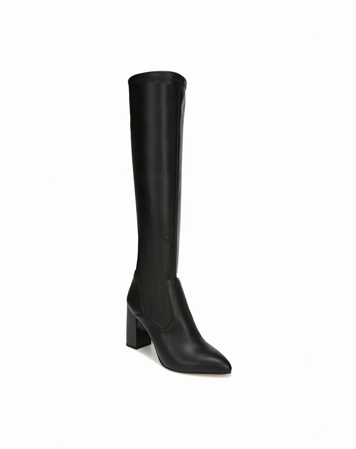 Women's Katherine Block Heel Pointed Toe Knee High Boots, Regular & Wide Calf