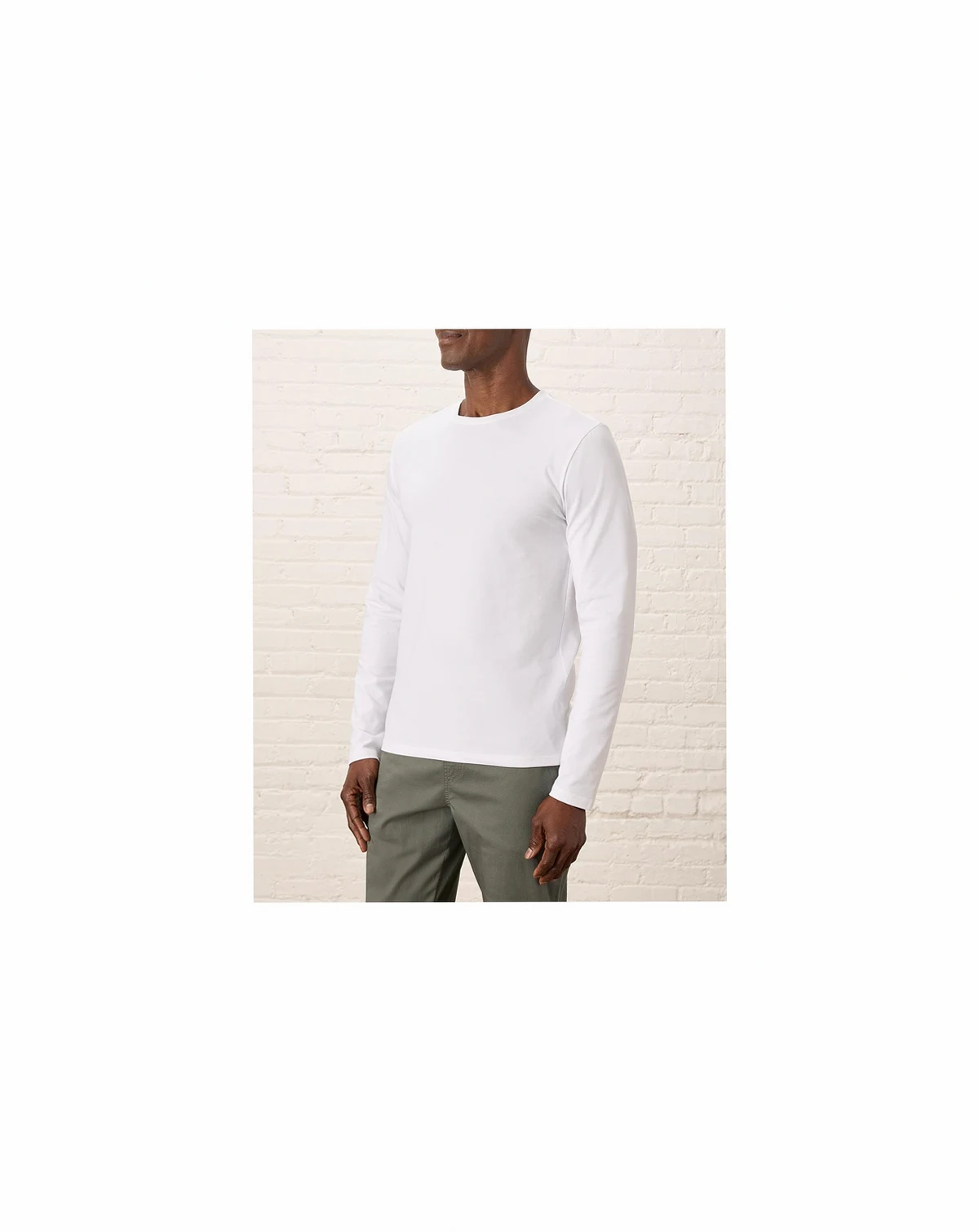 Men's Organic Cotton Luxe Stretch Jersey Slim Long Sleeve Tee