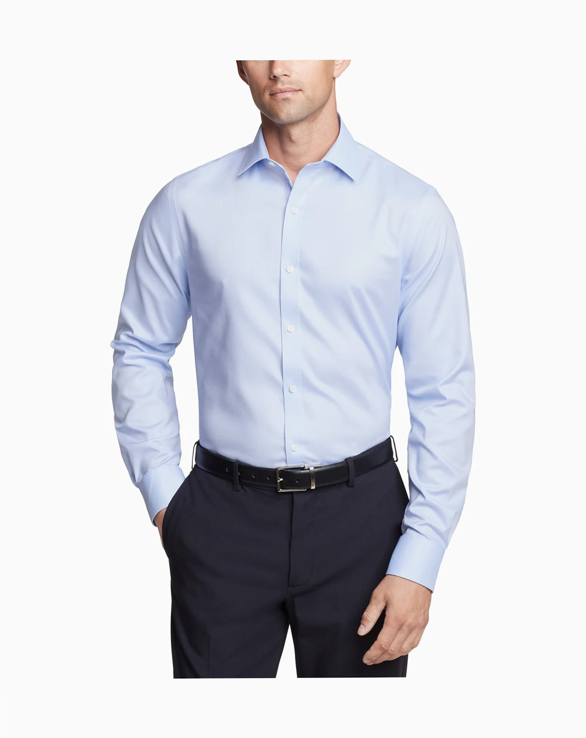Men's TH Flex Essentials Wrinkle Free Stretch Dress Shirt, Regular & Slim Fit