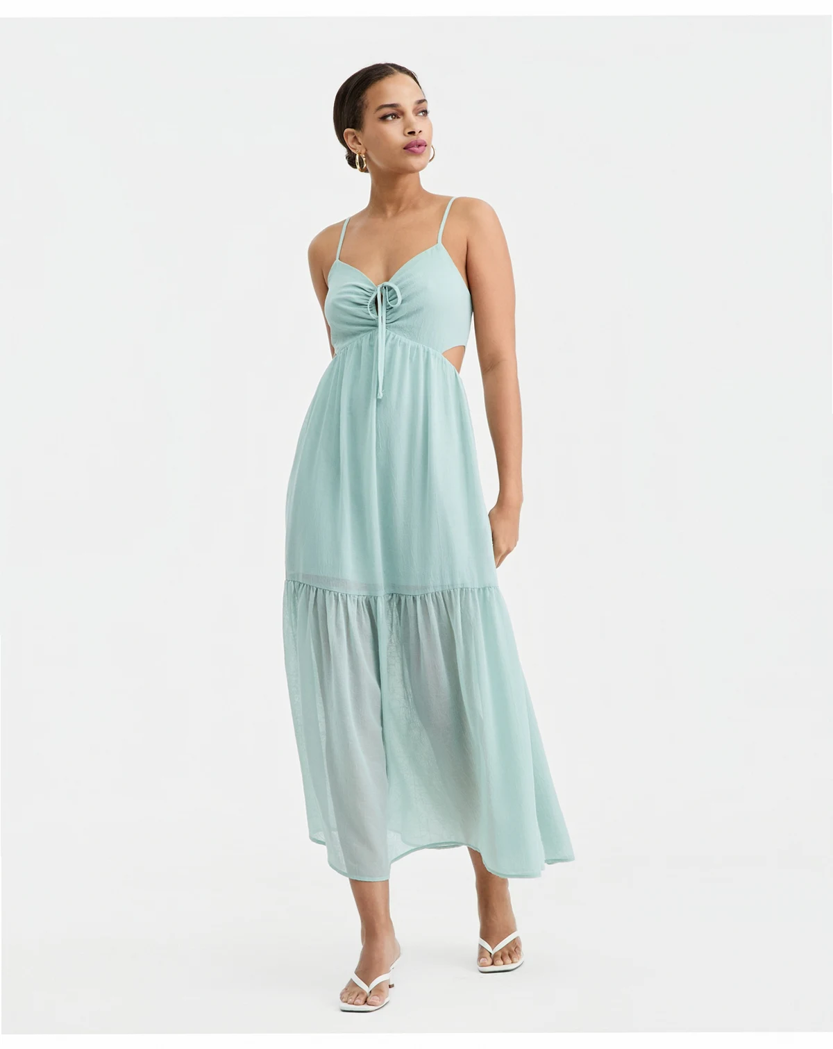 Women's V-Neck Sleeveless Midi Dress, Macy's Exclusive