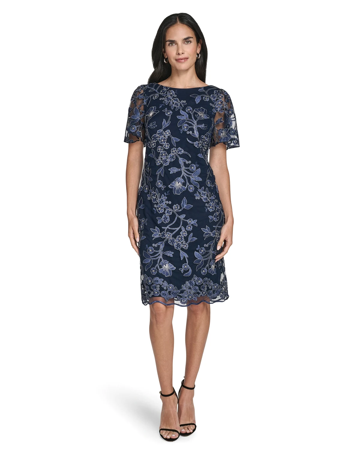 Women's Short-Sleeve Boat Neck Dress