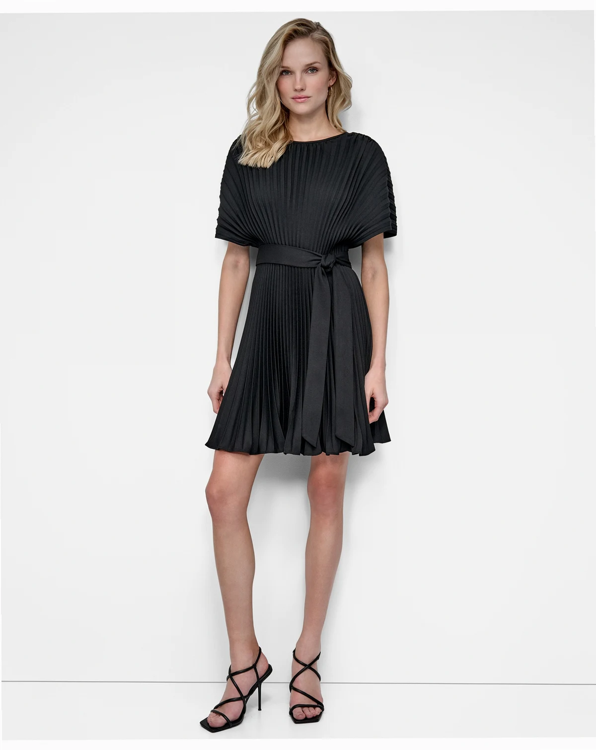 Women's Sunburst Pleated Fit & Flare Dress