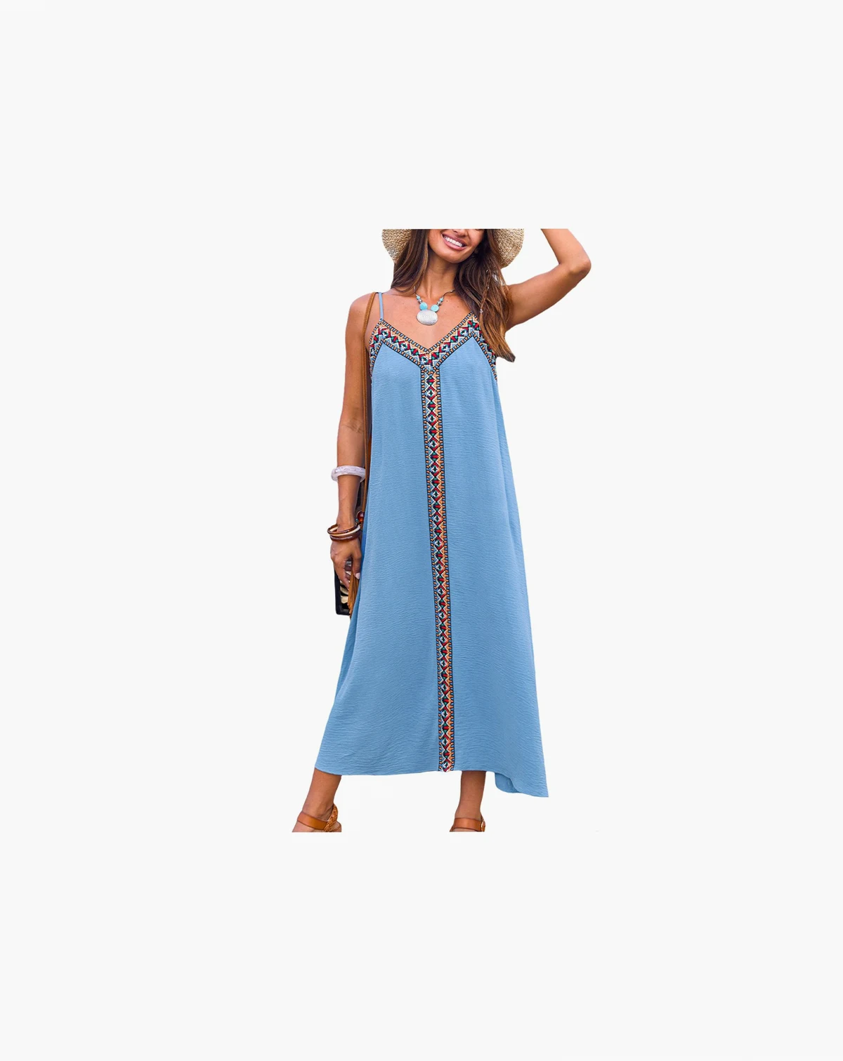 Women's Let It Slide Blue Maxi Beach Dress