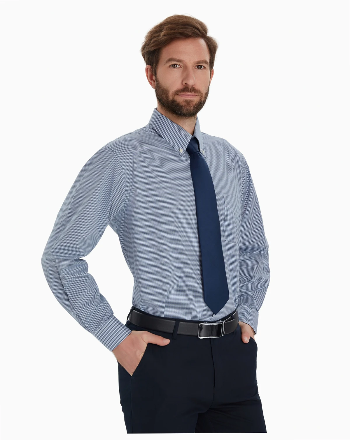Men's Mini Gingham Dress Shirt, Macy's Exclusive