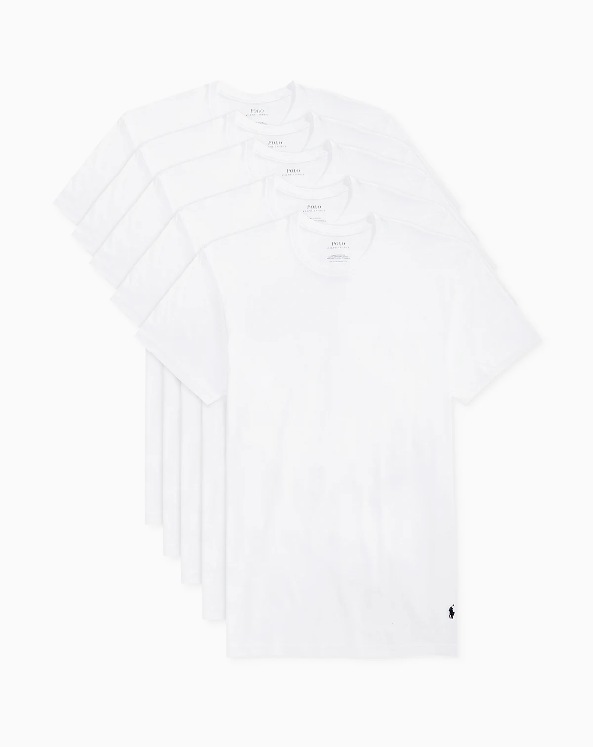 Men's 5-Pack Slim Fit Classic Cotton Crewneck Undershirts