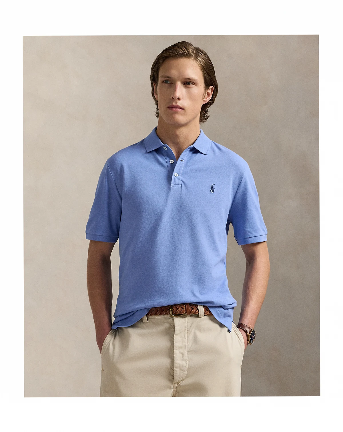 Men's Classic-Fit Stretch Mesh Polo Shirt
