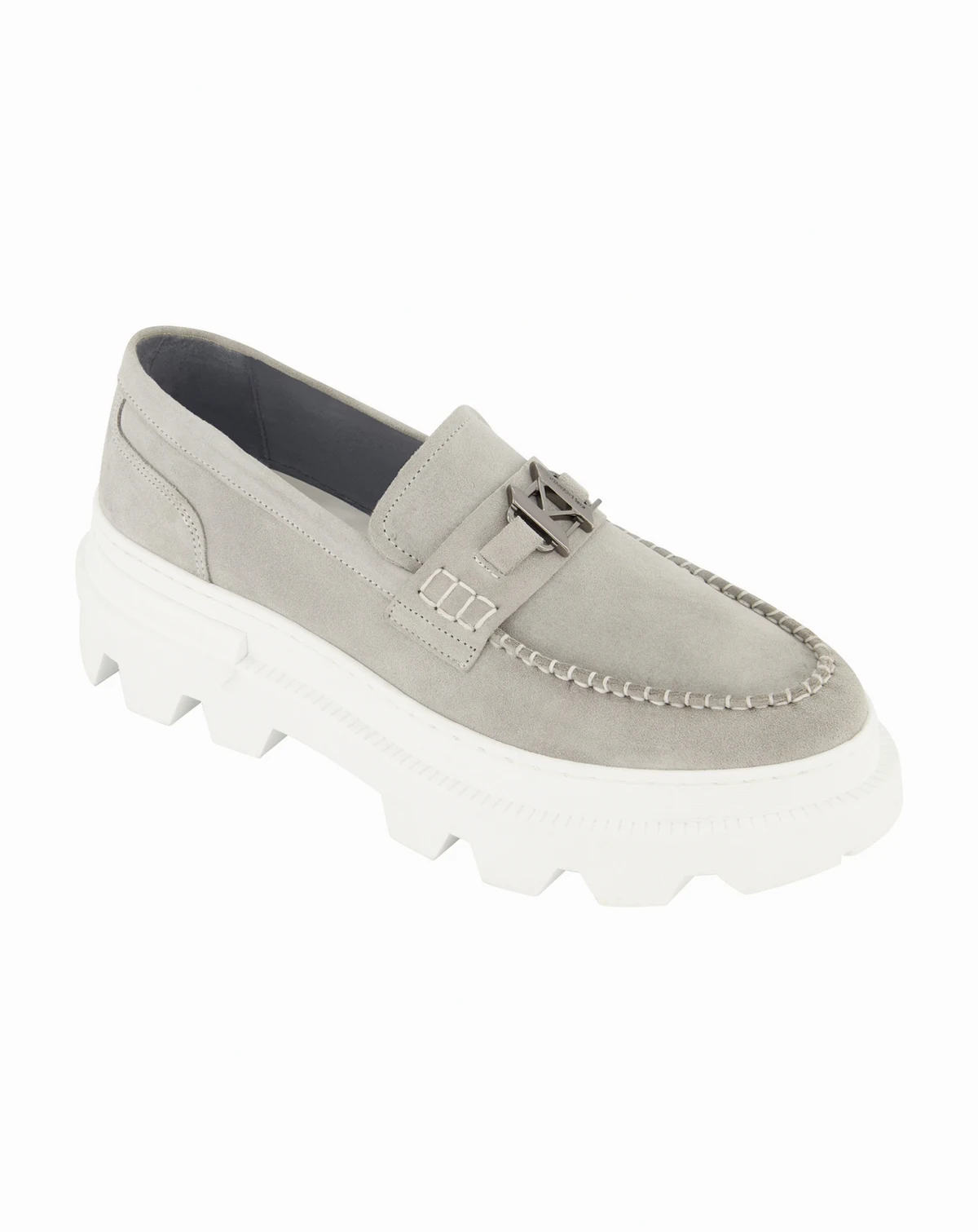 Men's White Label Suede KL Bit Moccasin Loafers