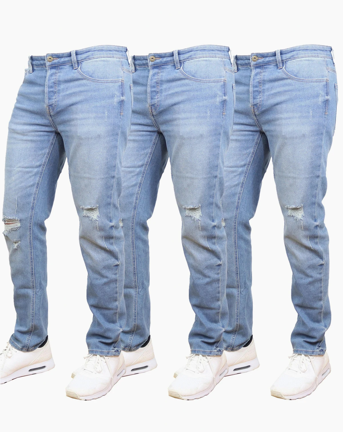 Men's 3-Pack Stretch Ripped Jeans