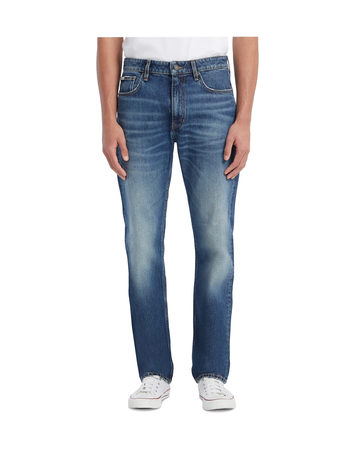 Men's Medium-Wash GJ G16 Straight Jeans