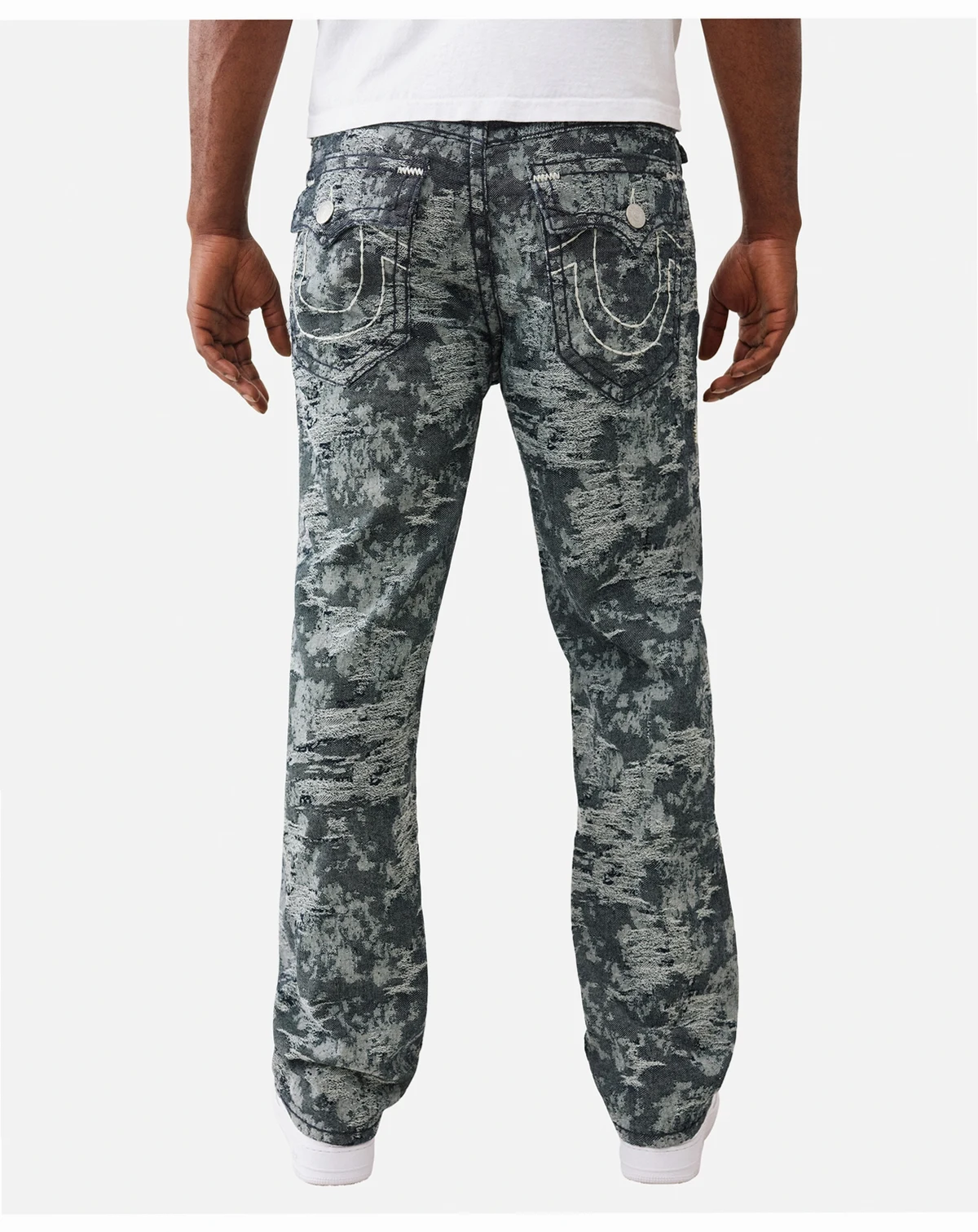 Men's Jacquard Bobby Super T Flap Pockets Baggy Jeans