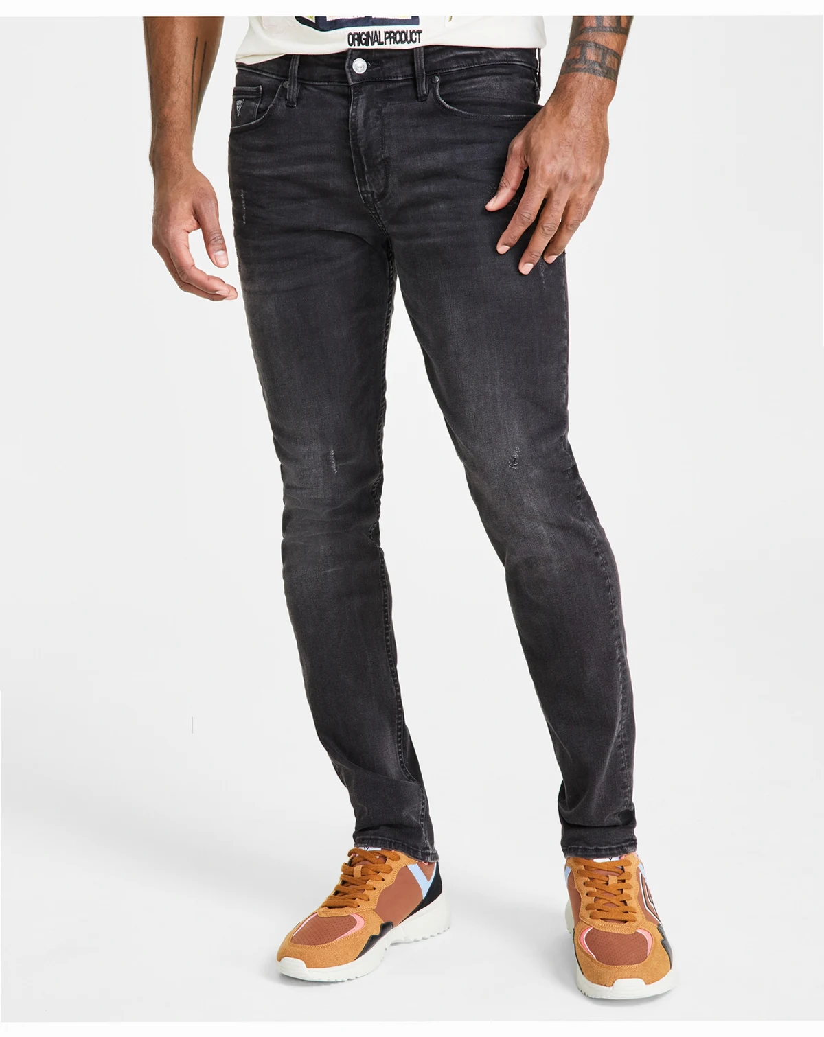Men’s Distressed Slim Tapered Fit Jeans