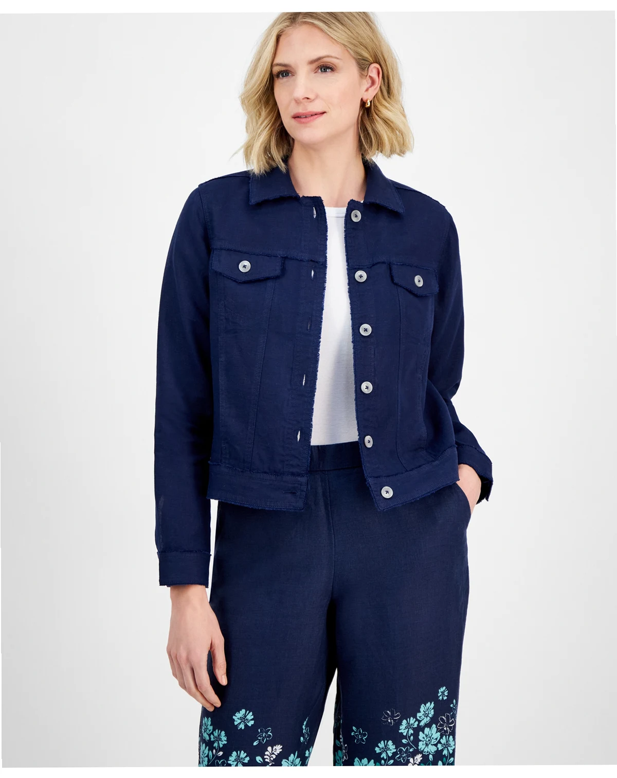 Women's 100% Linen Jacket, Created for Macy's