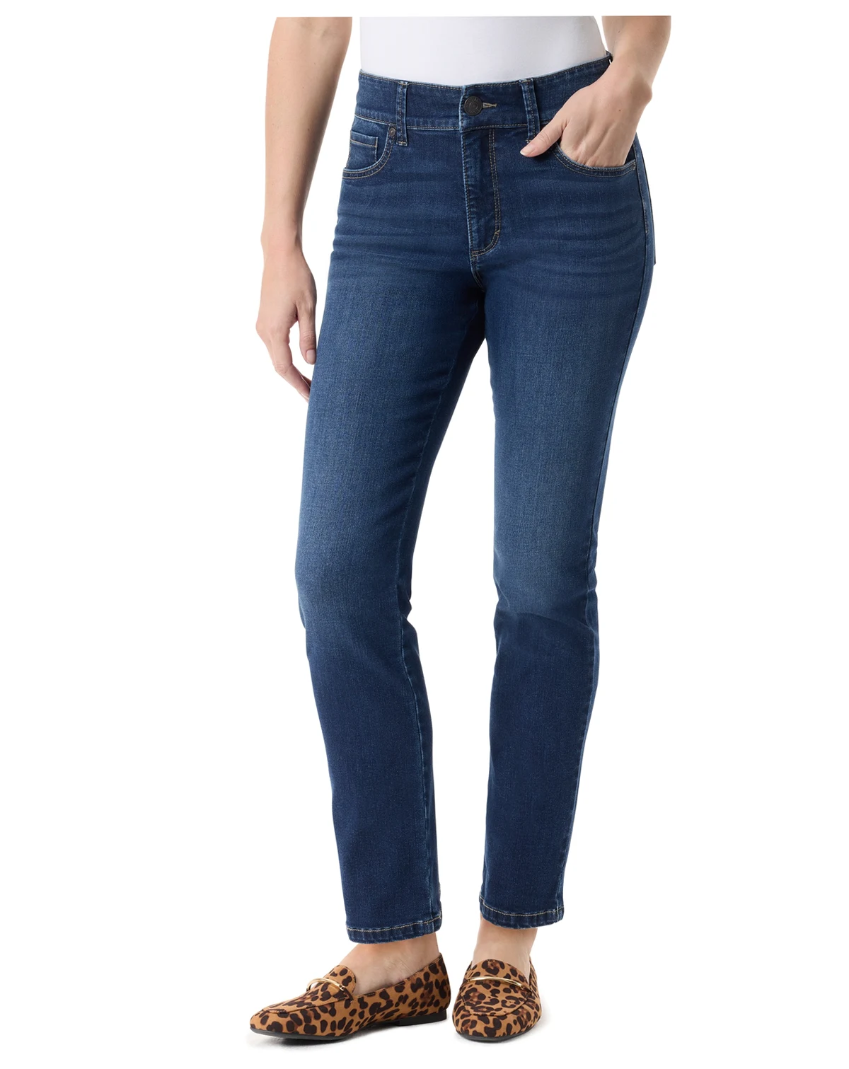 Women's High Rise Straight Jeans