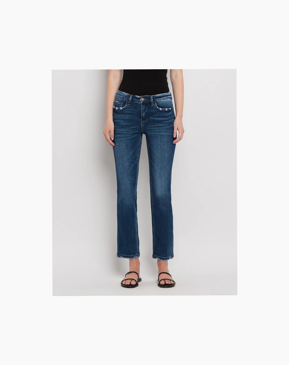 Women's Mid Rise Slim Straight Jeans