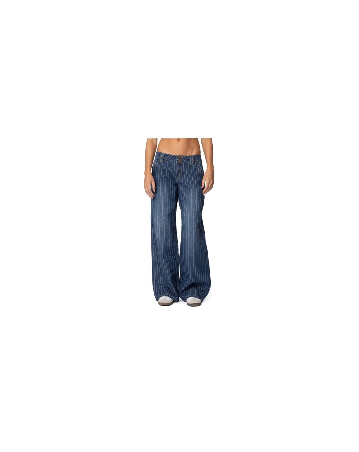 Women's Cory Striped Low Rise Baggy Jeans
