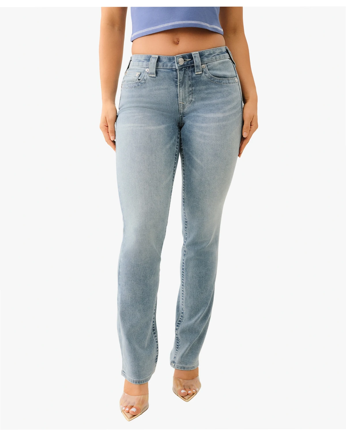 Women's Billie Mid Rise Straight Leg Jeans