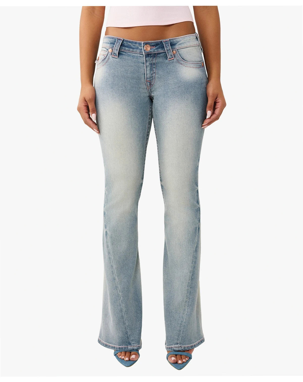 Women's Joey Low-Rise Flare Flap Jeans