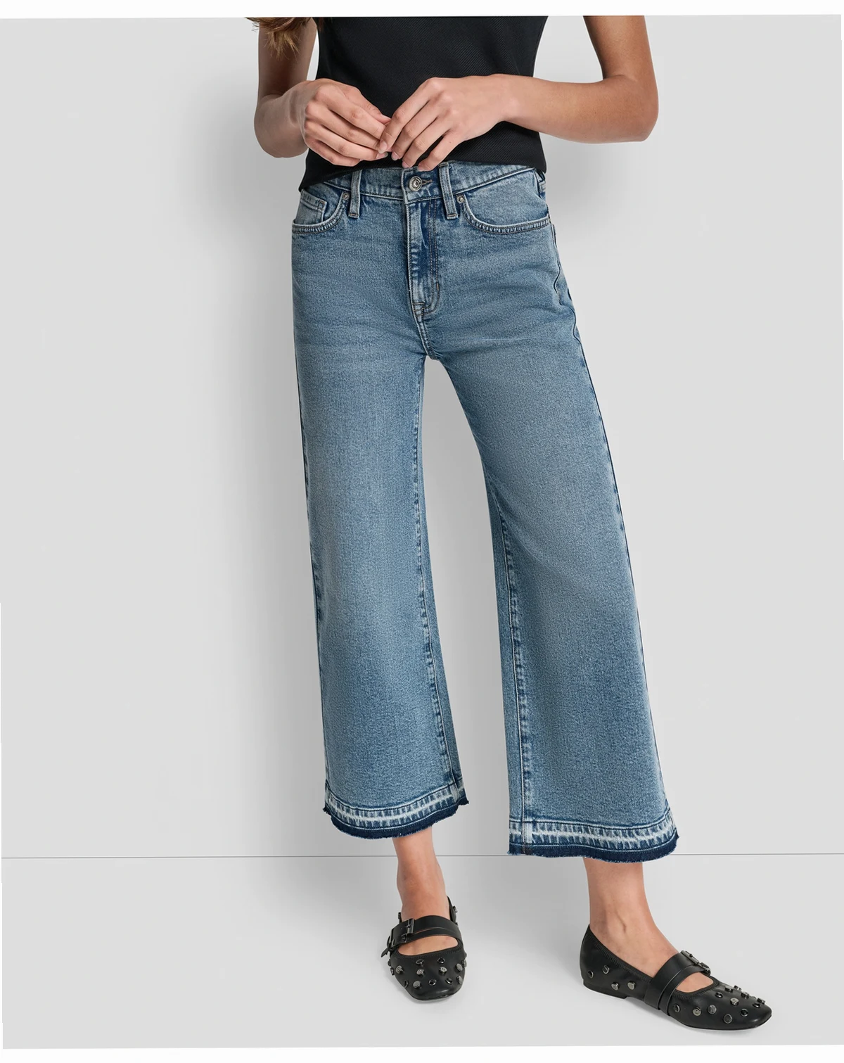Women's Mid-Rise Wide Leg Jeans