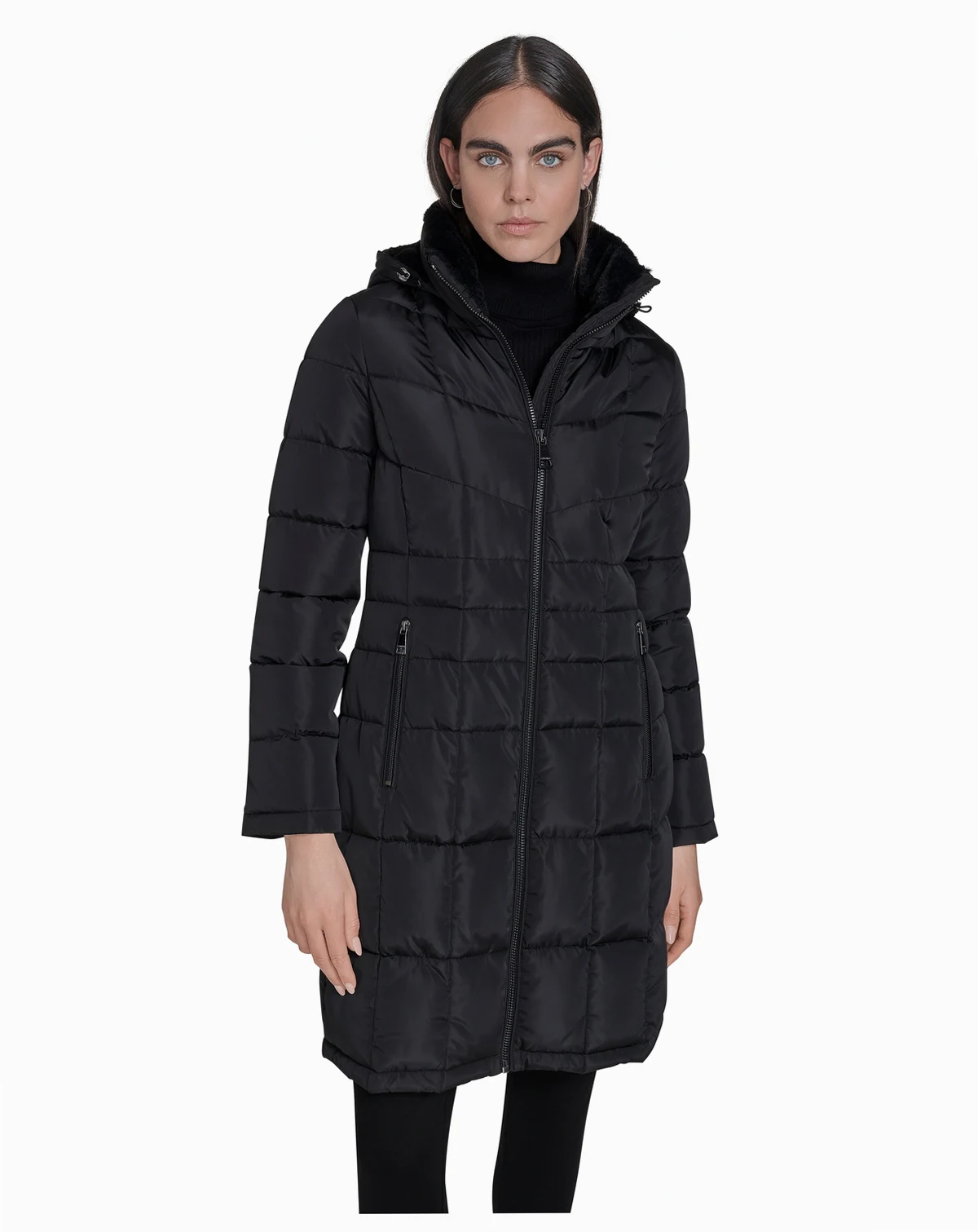 Women's Hooded Stand Collar Puffer Coat