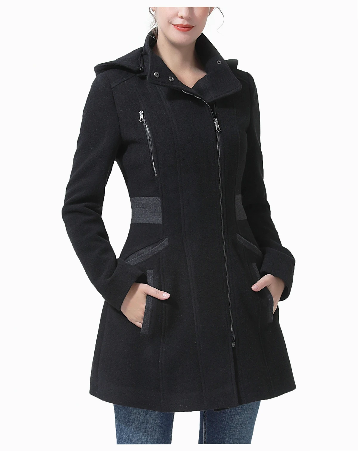 Women's Miller Wool Blend Hooded Walker Coat
