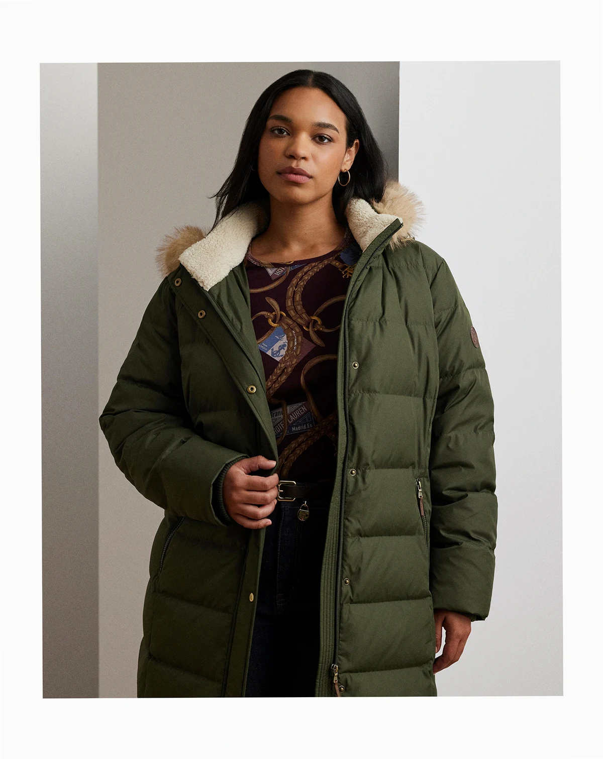 Plus Size Faux-Fur-Trim Hooded Puffer Coat
