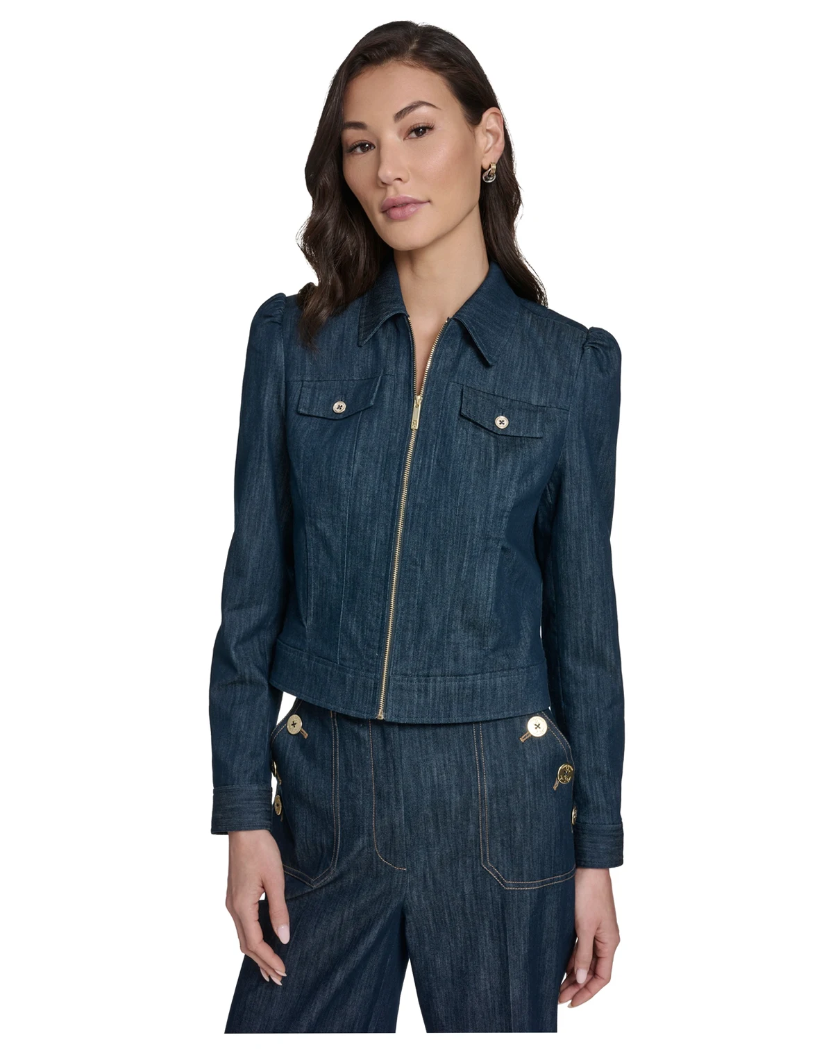 Women's Denim Zip Trucker Jacket