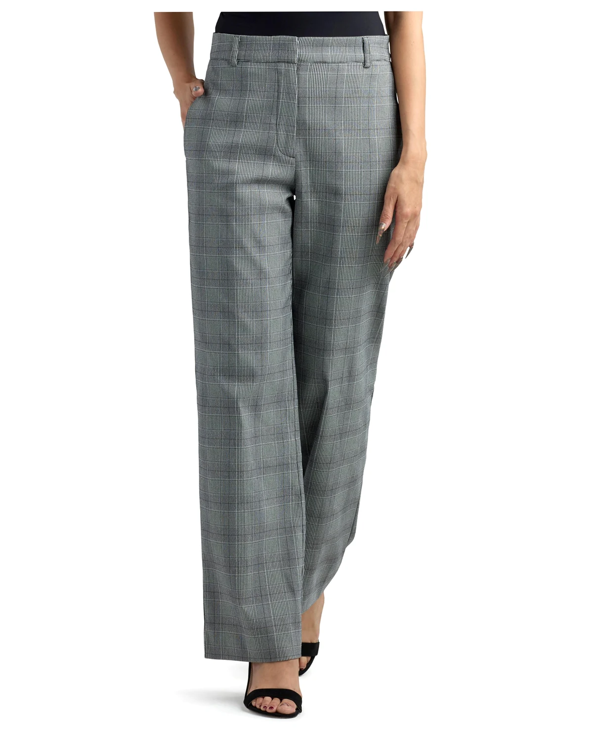 Juniors' Millennium Check Straight Pants