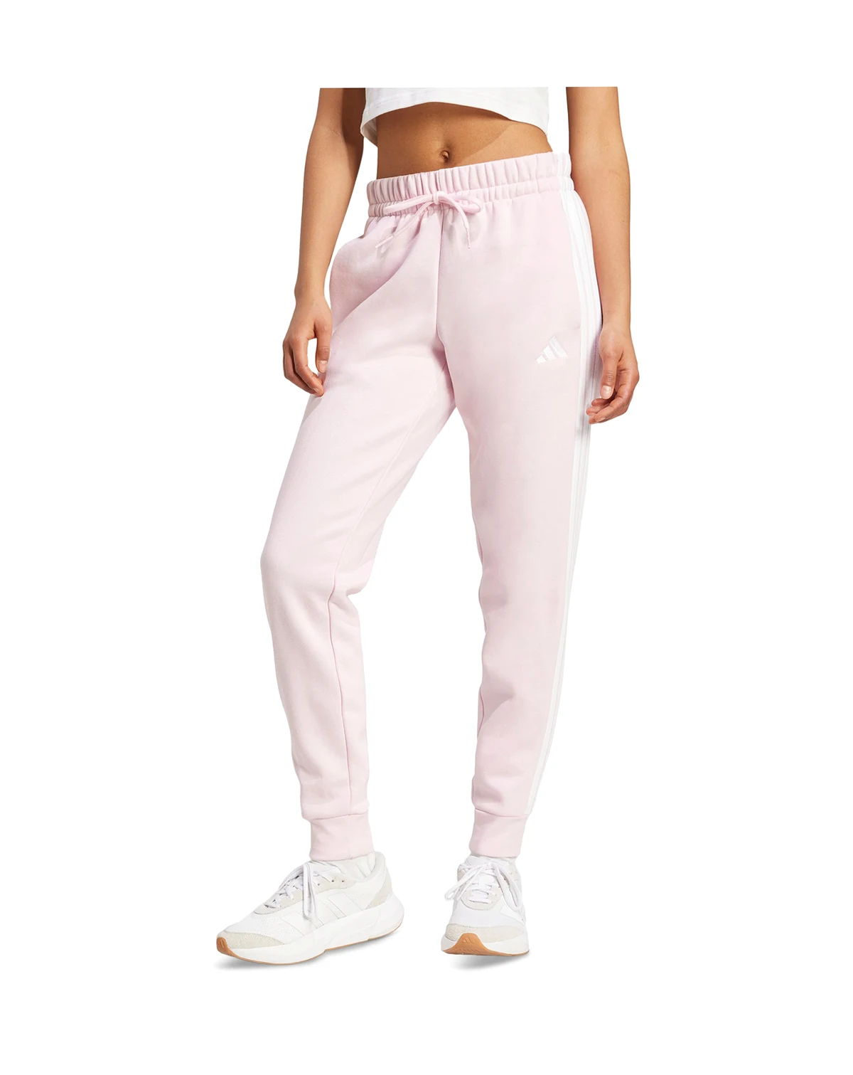 Women's Essentials Three Stripes Fleece Slim Pants