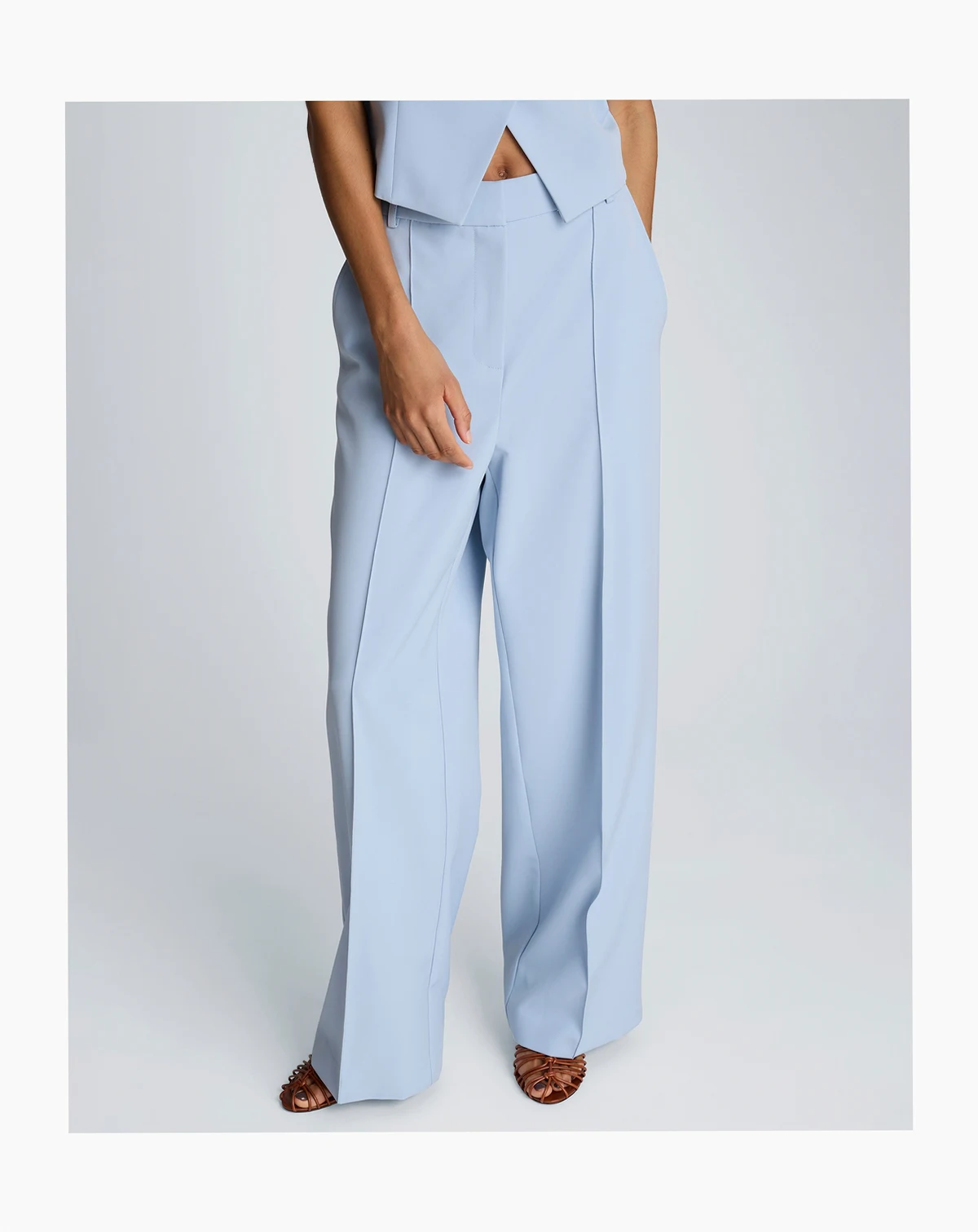 Women's Pintuck Wide Leg Pants