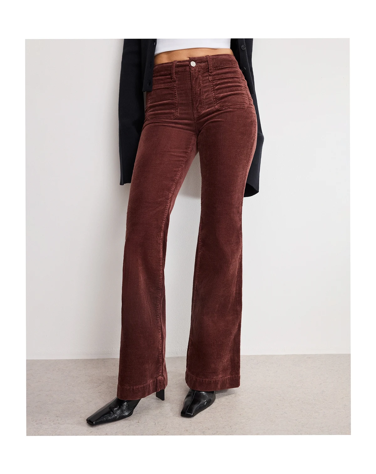 Women's Good Legs Flare Corduroy Mid-Rise Pants, Regular & Plus Size