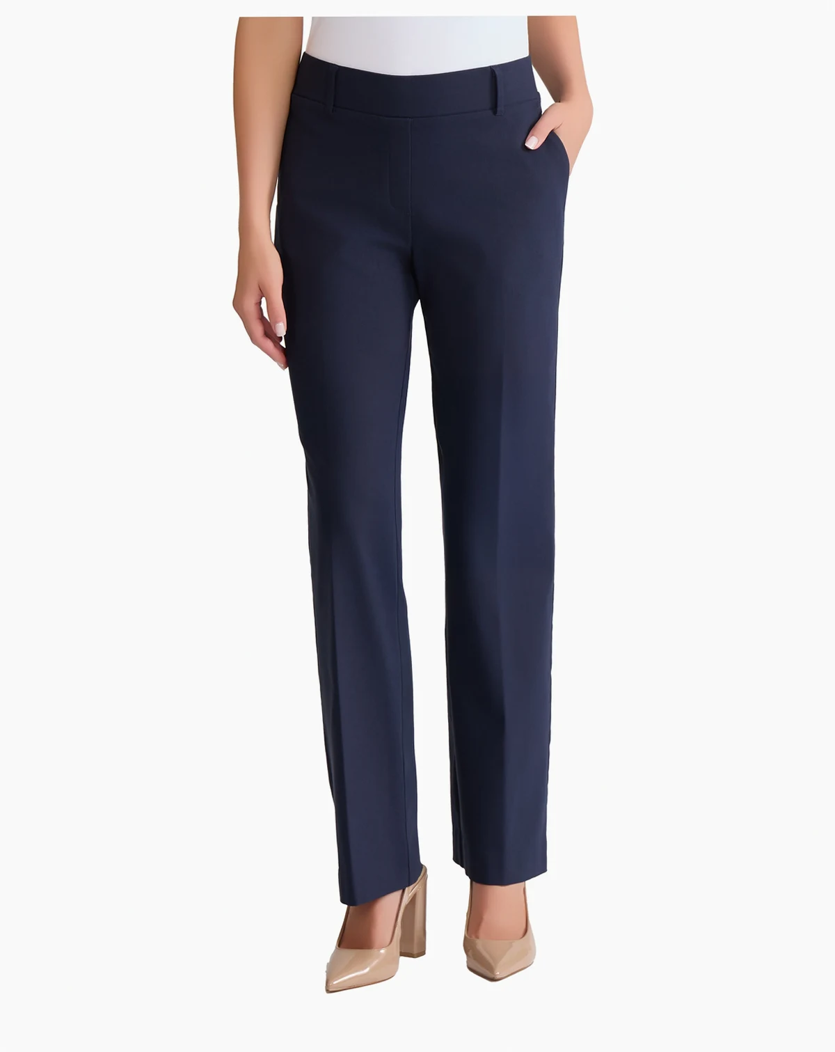 Petite Pull-On Slash Pocket Trouser Pants